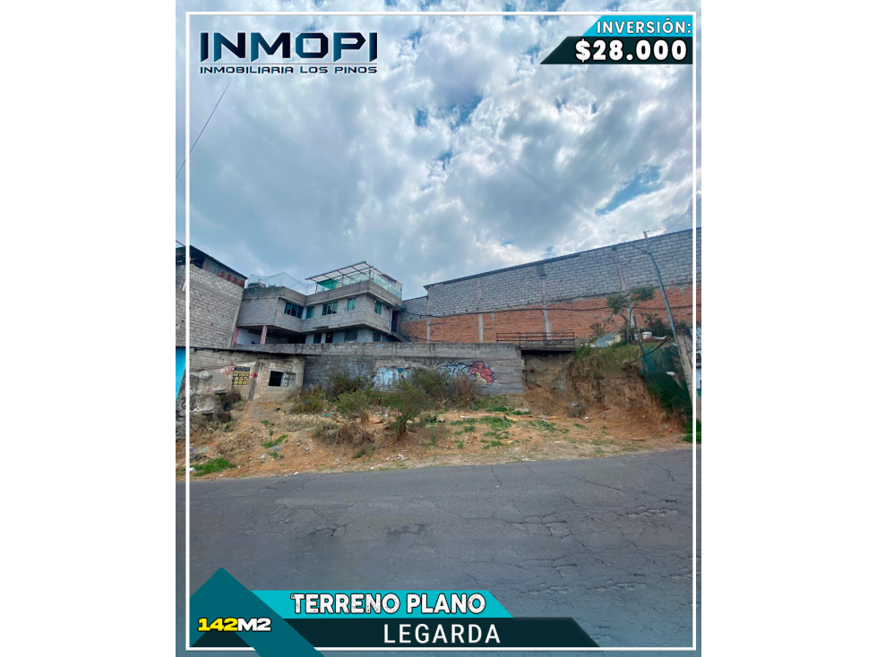 INMOPI VENDE TERRENO PLANO, LA LEGARDA IPN ? 0186