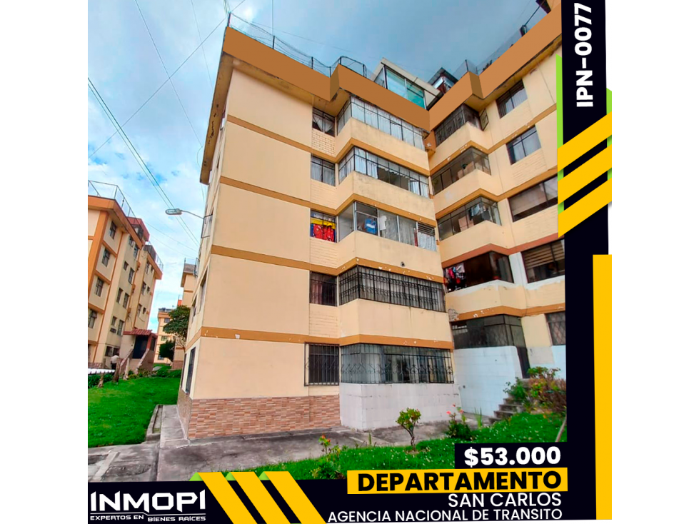 INMOPI Vende Departamento, SAN CARLOS IPN ? 0077