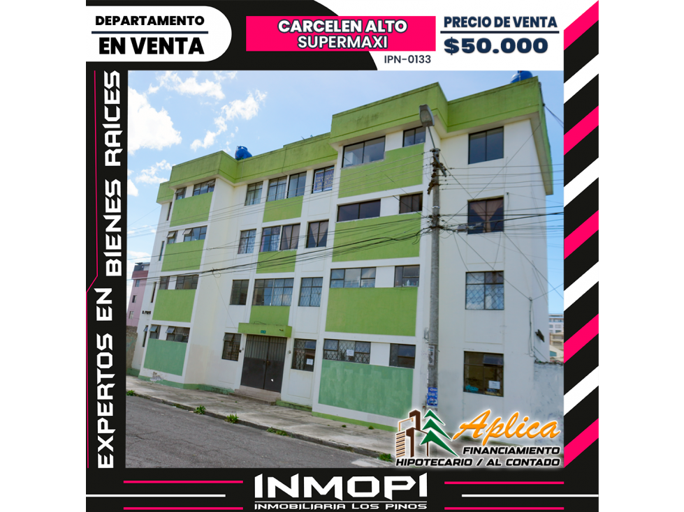 INMOPI VENDE DEPARTAMENTO, SUPERMAXI - CARCELEN ALTO IPN ? 0133