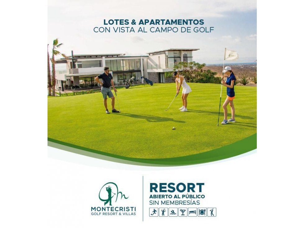 SE VENDE TERRENO EN MONTECRISTI GOLF CLUB